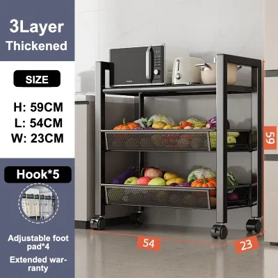 Kitchen Cabinet With Wheel | Kitchen Rack | Storage Cabinet | Kitchen Accessories Rack | Storage Rack | rak pinggan mangkuk | 置物架
