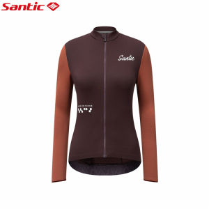 Santic Áo khoác đi xe đạp dành cho nữ áo khoác dài tay chống gió xe đạp ngoài trời xe đạp Jersey Top
