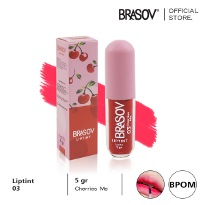 BRASOV Liptint / Pewarna Bibir 5 Gram Cherries Me Pigmented BPOM XX-CT-LIPTINT-03