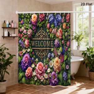 [Free Shipping] Pod printed shower curtain set with label Jit delivery massive stock fast shipping high quality low price