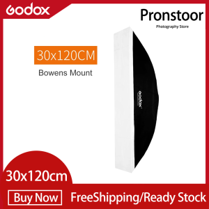 Godox Softbox 30*120cm 12"x 47" Portable Rectangular Studio Strobe Softbox with Bowens Mount for Studio Flash