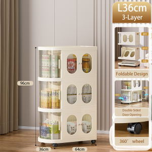 JJ.SG Plastic Childrens Snack Folding Storage Box Multi-Layer Baby Storage Rack With Wheels