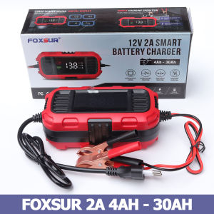 Sạc bình ắc quy Foxsur 12V 2A 4AH - 30AH FBC1202E tự ngắt khi đầy