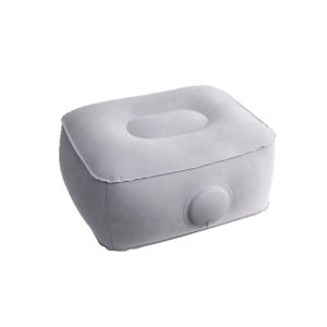 J2UQR3 Foldable Inflatable Booster Seat Plush Fabric Press-to-Inflate Air Seat Cushion Soft Breathable Travel Press Leg Stool Concerts Events