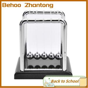 Behoo แท่นเหล็กทรงตัวของนิวตันลูกวิทยาศาสตร์ฟิสิกส์ตั้งโต๊ะลูกตุ้มของเล่นแสนสนุกของขวัญ J