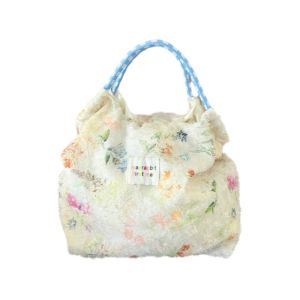 BINOCUL ความจุขนาดใหญ่ กระเป๋าดอกไม้โดปามีน น้ำหนักเบา หวาน กระเป๋าใต้แขนนางฟ้า ลำลอง กระเป๋าถือ กระเป๋าสะพายไหล่ลูกไม้ ฤดูใบไม้ผลิฤดูร้อน