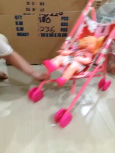 Mainan Dorongan Stoller Bayi + Boneka Bisa Nangis (Stoller Besar)