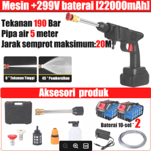 Semprotkan air 600m BAIPUXI jet cleaner cordless tekanan tinggi 2 baterai 288bar 399vf 180000kpa Bisa mencuci mobil mencuci lantai mengairimenyemprot pestisida(Alat cuci motor semprot cordless tekanan tinggi mesin cuci mobil mesin cuci mobil dan motor)