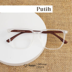 Groovy Eyewear - Kacamata Rayen Kotak Normal Minus Cylinder Photocromic Antiradiasi Full Plastik