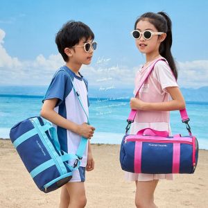 SEKINEW Dry and Wet Separation Childrens Swimming Storage Bag Large Capacity Waterproof Kids Duffle Bag Portable with Shoe Compartment Swimming Sea Bag Swimming Accessories