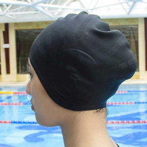 [Sirola] Adults High Elastic Swimming Caps Men Women Waterproof Swimming Pool Cap Protect Ears Long Hair Large Silicone Diving Hat