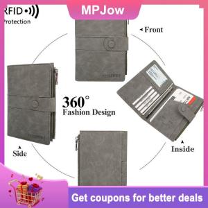 【MPJow】 Women Men PU RFID Passport Cover Passport Protector Multi-Function Credit ID Card Wallet Waterproof Business Document