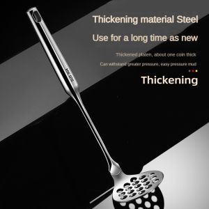 I know 304 Stainless Steel Potato Masher with Hollow Handle - Manual Press for Baby Food & Kitchen Use