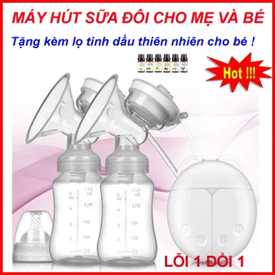 Máy Hút Sữa Điện Máy Vắt Sữa Tự Động. Thiết kế nhỏ gọn hút mạnh êm ái không đau rát. Chế độ masage chống tắc tia sữa. MUA NGAY tặng kèm 1 lọ tinh dầu!