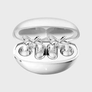 หูฟังบลูทูธ Bowknot หูฟังแบบหนีบหู การแปลแบบเรียลไทม์ แบตเตอรี่ใช้งานได้ยาวนาน หูฟังตัดเสียงรบกวนไร้สาย