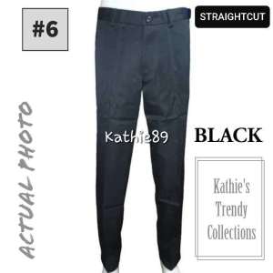HIGH QUALITY FORMAL SLACKS FOR MEN THICK FABRIC PANTS STRAIGHTCUT BLACK #6
