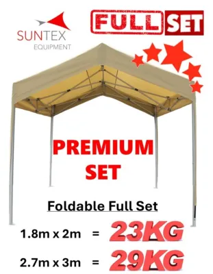 Super Berat A Shape Gazebo Heavy Duty Night Market Canopy Foldable Car Tent Full Set Canvas Only Khemah Kanopi Kanvas