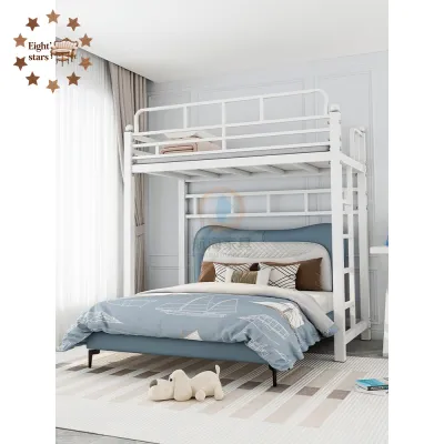 Nordic Minimalist Loft Bed Space Saving Small-Sized Bunk Bed Upper Floor Single Bed Bunk Bed For
