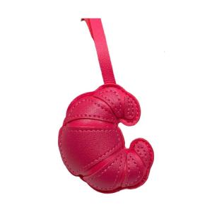 Aesthetic Keychain CharmsLeather Croissants Bag Charm Pendant Croissants Keychains Charms Hanging Ornament for Womens