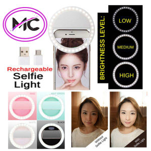 Ringlight Hp Mini Murah Selfie Ring Light Lampu LED Aksesoris Handphone Peralatan Photo Pencayahaan Camera Phone
