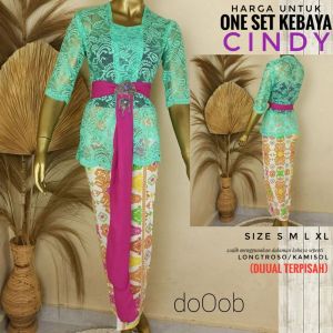 dOoOb Setelan Kebaya Kutubaru Strait CINDY dan Rok Batik lycra Panjang Kebaya Bali Murah Kebaya Modern Kebaya Pesta