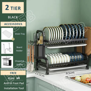 Dish drain rack Drain rack Dish rack Kitchen plate and dish storage basket Dish organizer Plate dryer stainless steel 304 kitchen storage rack