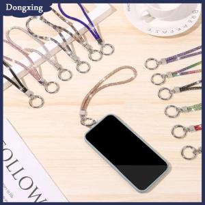dongxing Luxury Mobile Phone Wrist Straps Glitter Rhinestone Phone Lanyard Keychain Hanging Anti-lost Rope