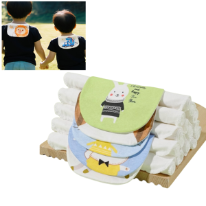 FOUR LAYER Soft Muslin Back Towel Cotton Gauze Sweat-absorbent Towel Sweat Towel for Baby and Kids ( RANDOM DESIGN )