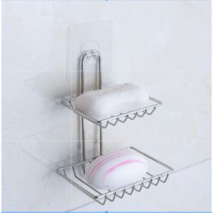 1/2 Layer Stainless Steel Soap Rack Wall Mounted Soap Holder Soap Box Soap Dish Bathroom Soap Rack
