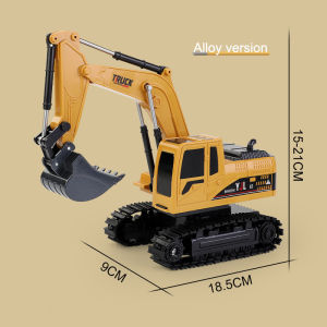 SXH  Handle Remote Control Excavator Toy Six Channels 2.4G Crawler Four-Wheel Drive Rotating Boy Alloy Engineering Vehicle
