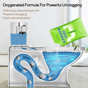 Effective in 5 seconds⚡ Pipeline dredging bubble powder Dirt dissolving agent Deodorant Kitchen anti-blocking dredging agent Quick dredging of toilet and kitchen sewers