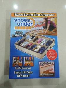 🌹READY STOCK🌹 Shoes Under As Seen On TV Space Saving Shoe Organizer Slides Under Bed / Bekas Simpanan Kasut Jimat Ruang