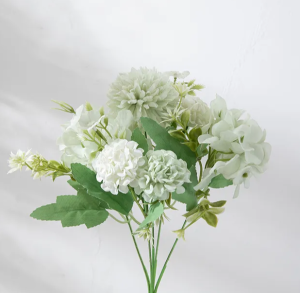 Bunga Dandelion Buket Bunga Plastik 5 Heads Dandelion Hydrangea Mix Bouquet Flower Photo Props