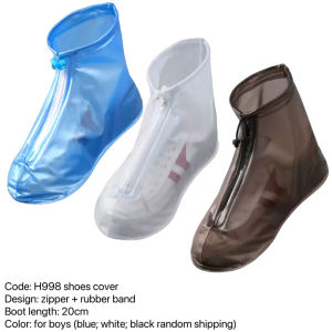 BIN LU Rain Shoe Cover Waterproof High Cut Design Reusable PVC Boot Cover Anti Slip Sole Protect Shoes from Rain Mud Splash and Flood Water