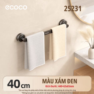 Kệ treo khăn ECOCO hít chân không hợp kim nhôm thế hệ mới Giá treo khăn để đồ nhà tắm đa năng không hoen gỉ cao cấp