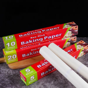 5/10/20m Kertas Minyak Pelapik Oven Baking Paper Dulang Baking Oil Paper High Temperature with Cutter Baking Sheet