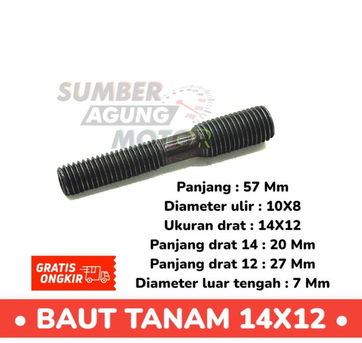 BAUT BAUD TANAM BLOCK BLOK RX 14X12 GOOD QUALITY BAJA HITAM | Lazada ...