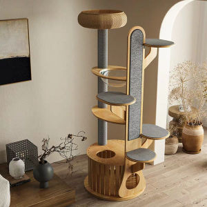 Cactus cat climbing frame cat bed cat tree all-in-one net celebrity vertical does not occupy large space capsule