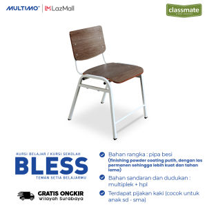 Kursi Belajar Kursi Sekolah Kursi Siswa Kursi Murid Kursi Les Kursi Kursus Kursi Training Kursi Anak - Classmate BLESS Besi HPL Multiplek