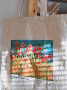 Cotton Canvas Bag - Rocky Coast Painting Coastal Nautical Art