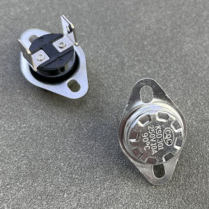 2pcs KSD301 10A 250V Water dispenser Temperature Control Switch normally closed 40 75 90 95 100 150℃ degrees Celsius thermostat with bent feet fixed buckle