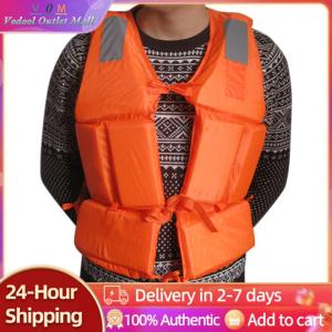 【Outlet】 5 PCS Adult Life Vest W/Whistle Boats Fishing Vest Swimming Drifting Vest for Boating Kayaking & Water Sports