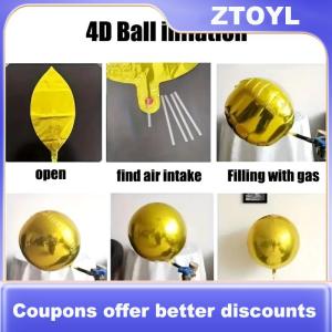 【ZTOYL】 4D Sphere 32 Inch Metal Mirror Effect Decorative Balloon For Celebrations And Party Decorations Filling With Helium Can Float