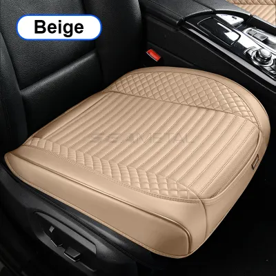 SEAMETAL Nappa Leather Car Seat Cover Universal Breathable Soft Padding Automotive Front Seat Cushion