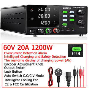 【 ค่าขนส่งฟรี】KUAIQU เพาเวอร์ซัพพลาย ดิจิตอล เครื่องจ่ายไฟ 30V 30A เครื่องควบคุมแรงดันไฟฟ้า DC Power Supply 60V 10A 20A