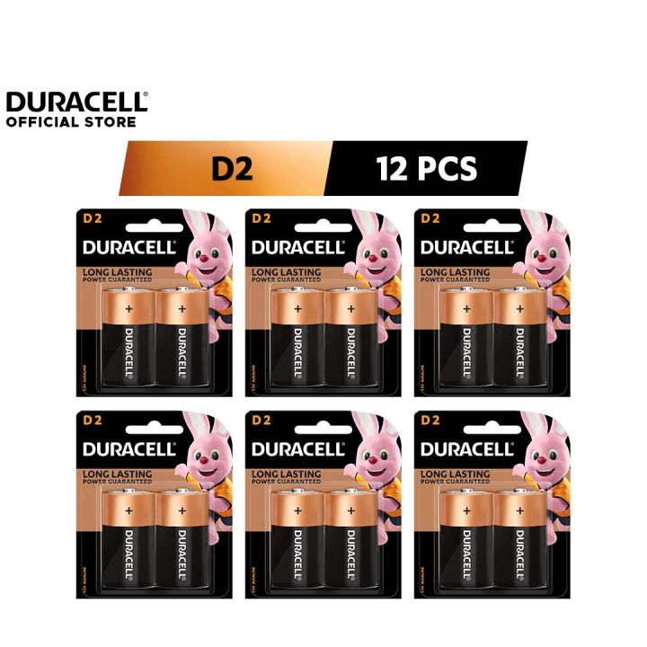 [Bundle of 6] Duracell Coppertop D2 Alkaline Batteries, pack of 2 ...