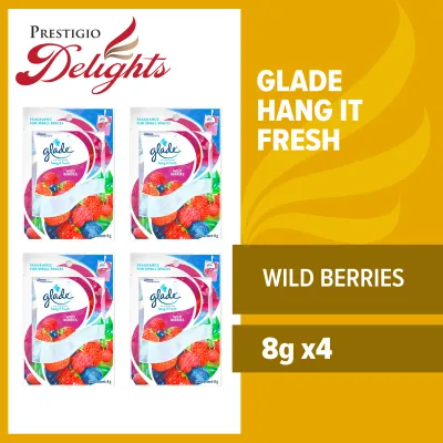 Glade Hang It Fresh (Wild Berries) 8g Bundle of 4