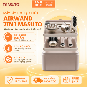 Máy Sấy Tóc Tạo Kiểu Masuto AirWand 7in1 Công Nghệ Coanda Pro Tạo Kiểu Bằng Luồng GióIon Kép Giữ Ẩm Cho Tóc Mềm Mượt