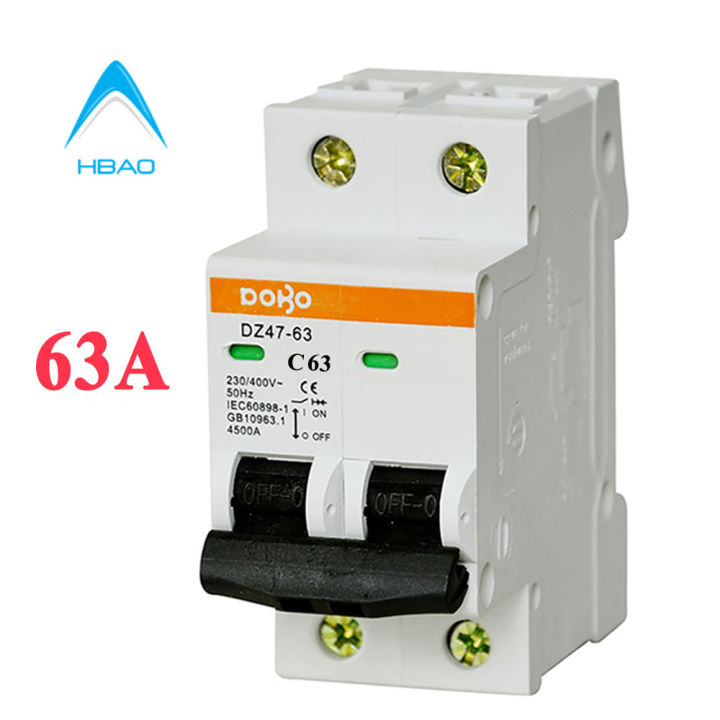 [HCM]Cầu Dao điện 2 pha 63A cầu dao tổng  Cầu dao  2 pha CB 2 pha  aptomat  át  MCB Dobo Electric Korea 