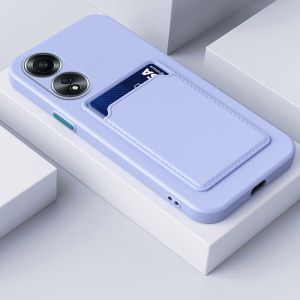 For OPPO A38 A58 A78 A98 5G 4G A 38 A 58 OppoA38 OppoA58 OppoA78 2023 Phone Casing Back Cover Card Slot Shockproof Bumper Soft TPU Flexible Silicone Skin Feel Solid Color Case